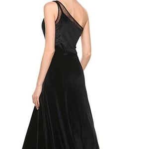 NWT! ACEVOG black A Line Flare Swing one shoulder